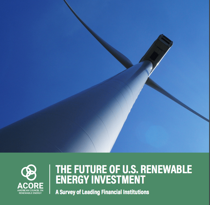 The Future of Renewable Investments (ACORE report cover)