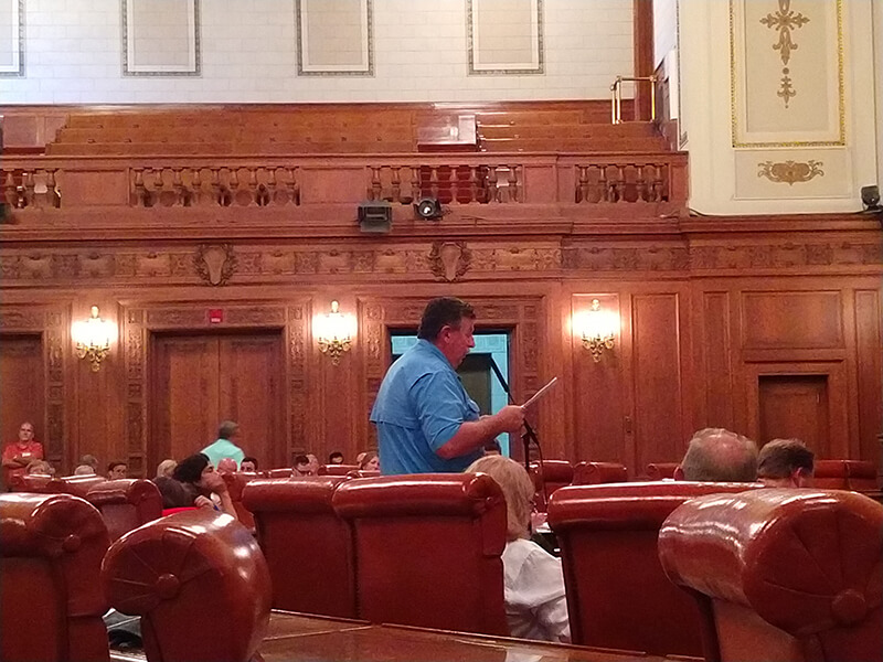 Ohio resident, Carl Scheutzow, voiced his support for the Icebreaker Wind project to the Ohio Power Siting Board at the public hearing in July.