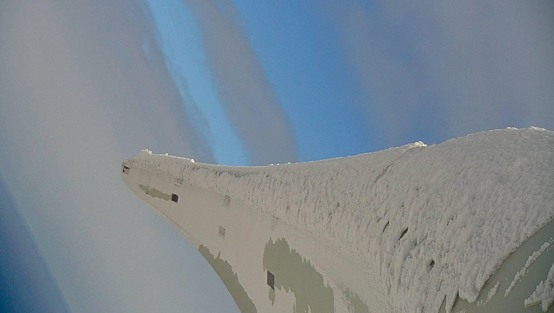 A close-up view of accumulated ice, courtesy of Nergica’s turbine-mounted image analysis system, which can identify the severity, intensity and duration of an icing event.