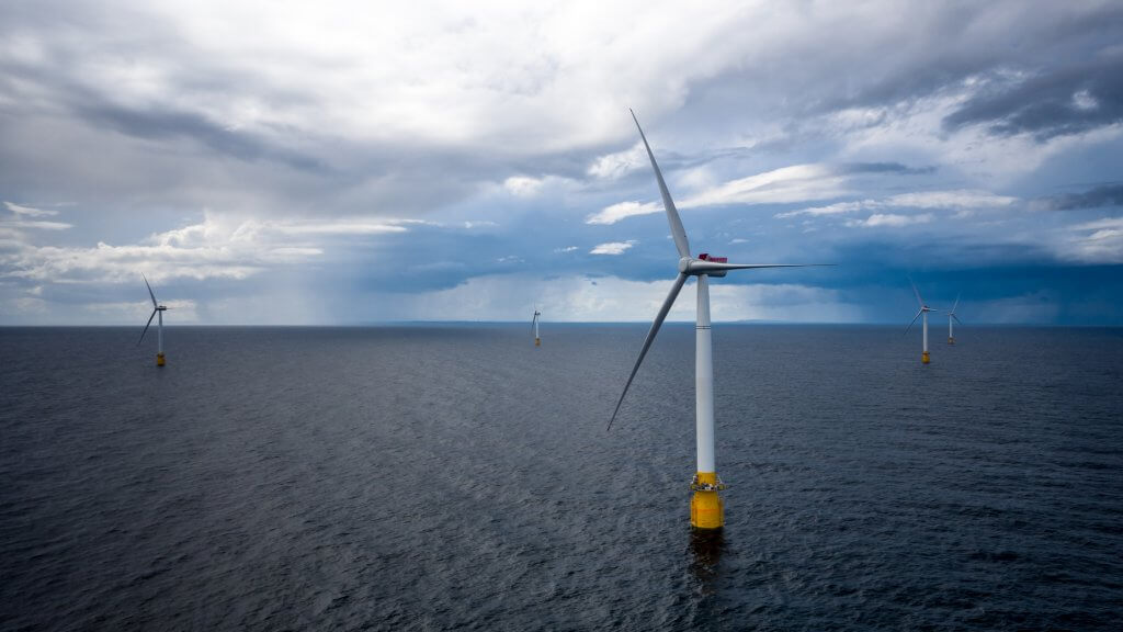 Each of the five floating wind turbines at Hywind Scotland Pilot Park is capable of pumping 6 MW of energy into the grid for a project total of 30 MW of generating capacity. When not used, power is stored in lithium batteries for later use. Watch the full story of Hywind’s development at tinyurl.com/FloatingHywind (Source: Statoil)