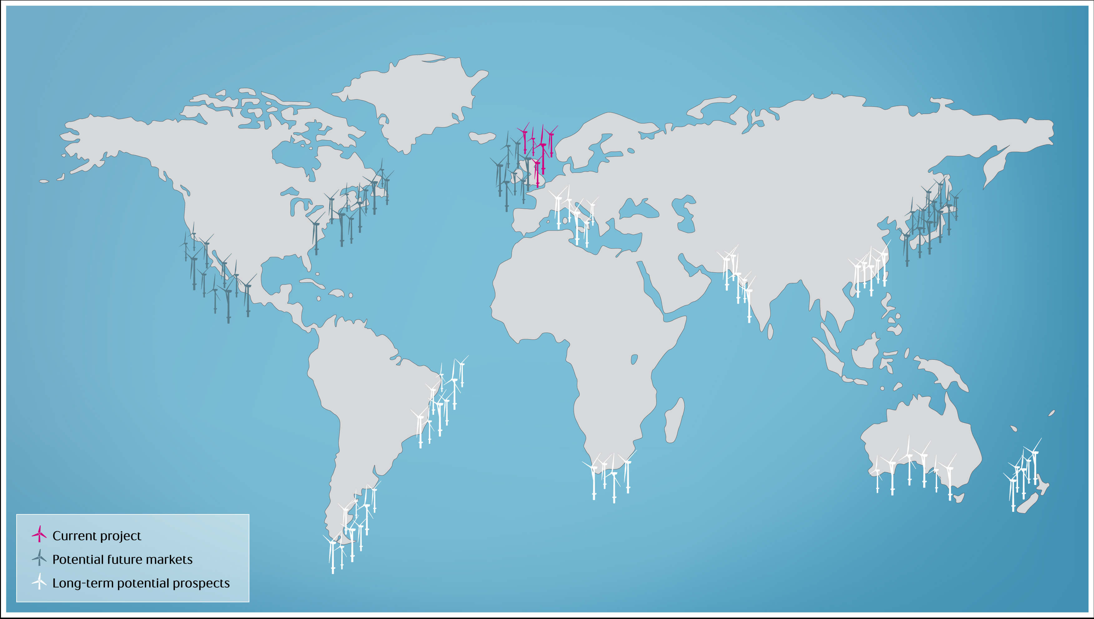 This map shows the vast potential of offshore wind worldwide. (Source: Equinor)