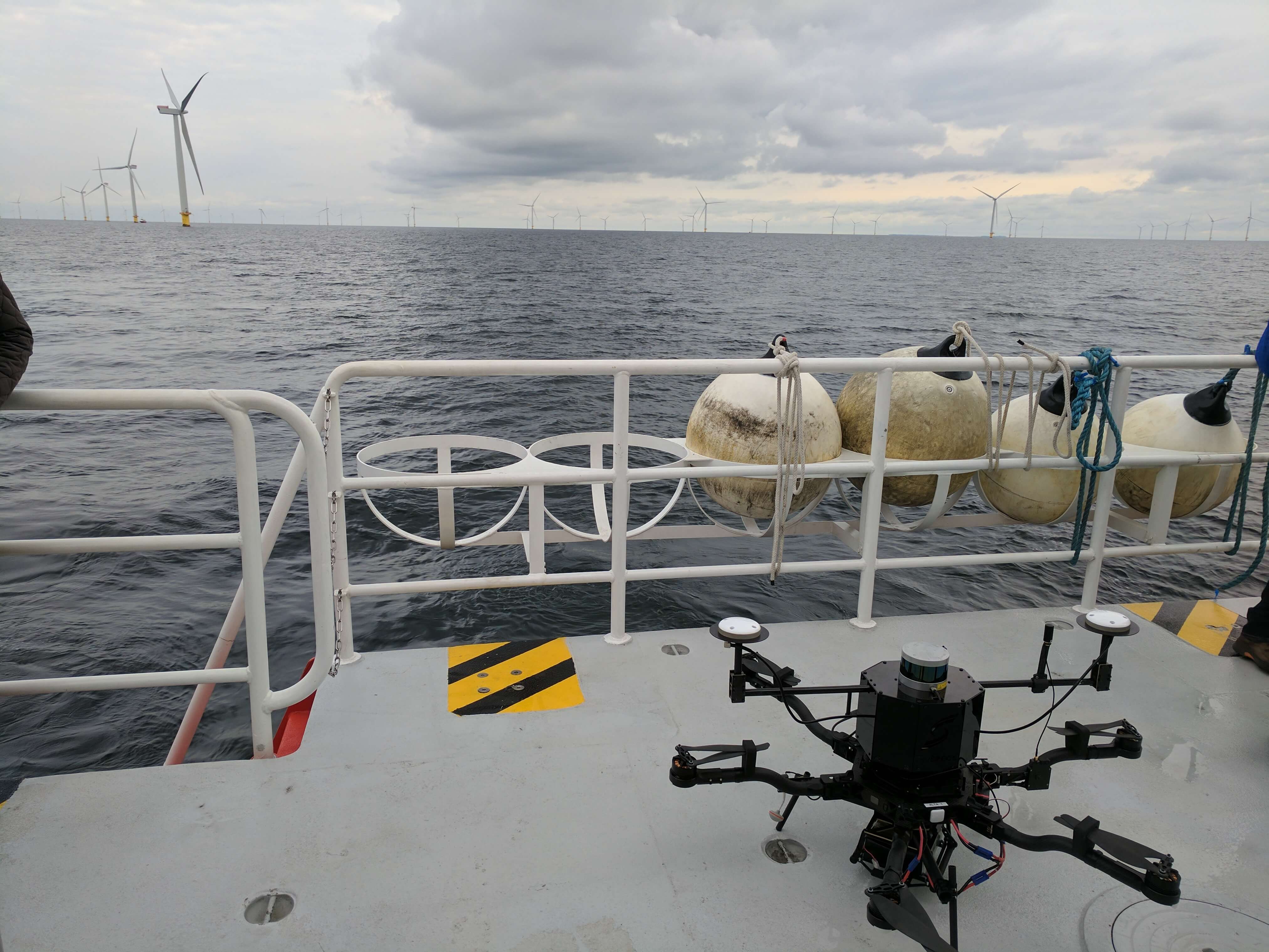 Offshore sales drone inspection