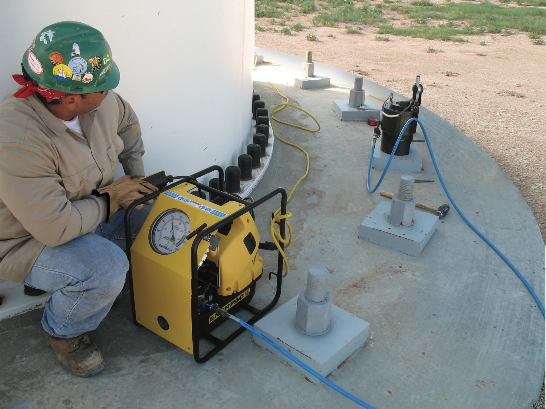 Enerpac ZUTP-S Series tensioning pumps for critical bolting applications.