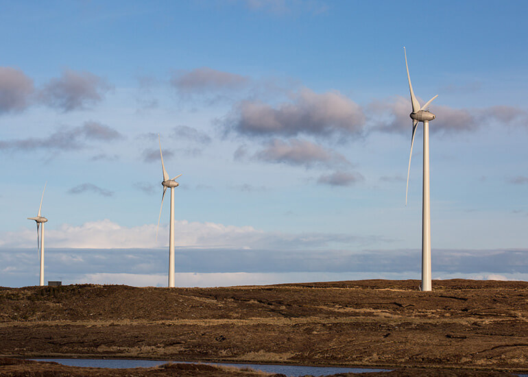 Point and Sandwick Trust’s community-owned wind farm at Beinn Ghrideag. Picture by Sandie Maciver of SandiePhotos